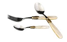 Набор столовых приборов 18пр Ischia Antique Gold Shampagne Steel Domus Design
