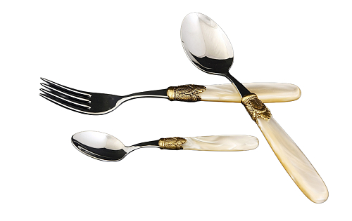 Набор столовых приборов 18пр Ischia Antique Gold Shampagne Steel Domus Design