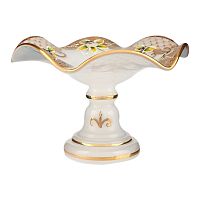 Конфетница 18см золото белый фон Star Crystal 