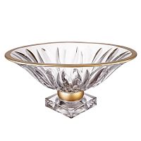 Фруктовница 36см на ножке Flame Матовое золото AS Crystal