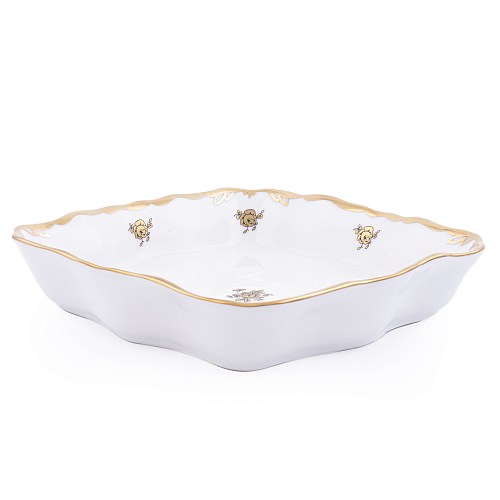 Салатник 21см квадратный 1шт Золотая Роза Queen's Crown