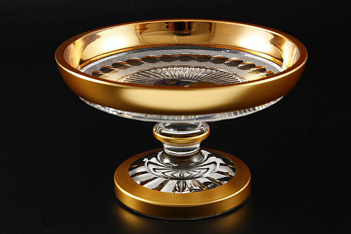 Конфетница 15,5см 1шт хрусталь с золотом Moser Конфетница 15,5см 1шт хрусталь с золотом Moser