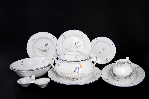 Сервиз столовый 6пер 25пр без супника Constance Гуси Thun Сервиз столовый 6пер 25пр без супника Constance Гуси Thun