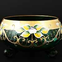 Тройножка 16см золото зеленый фон Star Crystal