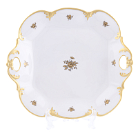 Поднос 32см квадратный Золотая Роза Queen's Crown