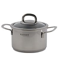 Кастрюля 1,8л 16см со стекл. крышкой Safia Kukmara