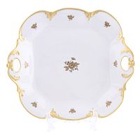 Поднос 32см квадратный Золотая Роза Queen's Crown