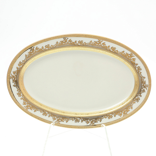 Блюдо овальное 24см Constanza Cremе Gold 9320