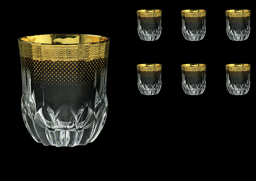 Набор стаканов 350мл 6шт Rio Golden Crystal Decor
