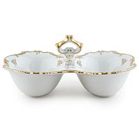 Кабаретница 26см 2 секции (икорница) Золотая Роза Queen's Crown