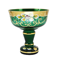 Конфетница 13см золото зеленый фон Star Crystal 