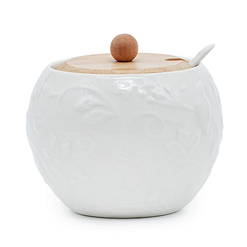 Сахарница 12см 620мл с ложкой Птички на ветке Elan Gallery