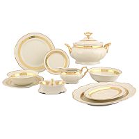 Сервиз столовый 6пер 26пр с супником и салат-ми Золотая лента с/к Мария Луиза Thun