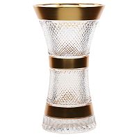 Ваза 35см хрусталь с золотом Фелиция Crystal HeArt