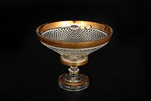 Конфетница 205мл хрусталь с золотом Max Crystal