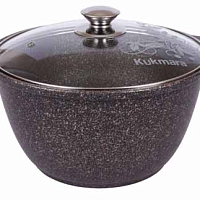 Кастрюля 6л со стек. кр Granit ultra Original Кукмара