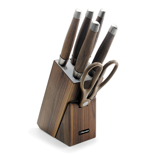 Набор из 5 ножей с ножницами на деревянной подставке Glaymore