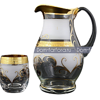 Набор 7пр графин и стаканы Версаче с/ф золото Balvinglass