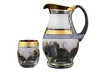 Набор 7пр графин и стаканы Версаче с/ф золото Balvinglass