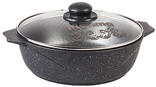 Кастрюля-жаровня 6л 32см Гранит black 
