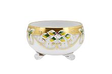 Конфетница 13см золото белый фон Star Crystal 