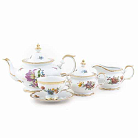 Сервиз чайный 6пер 15пр Мейсенский букет Queen's Crown