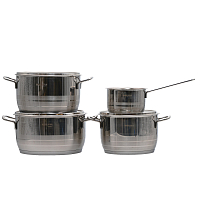 Набор кастрюль 7пр 4л 3,2л 2л + ковш 1л с/кр Rashel