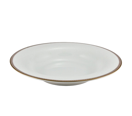 Набор 6 тарелок суп 24см Золотая вышивка Narumi