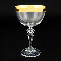 Набор креманок 180мл 6шт Laura золото (кор-8наб)