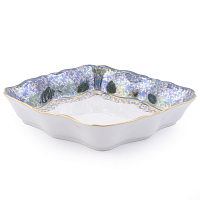 Салатник 25см квадратный Зеленый лист