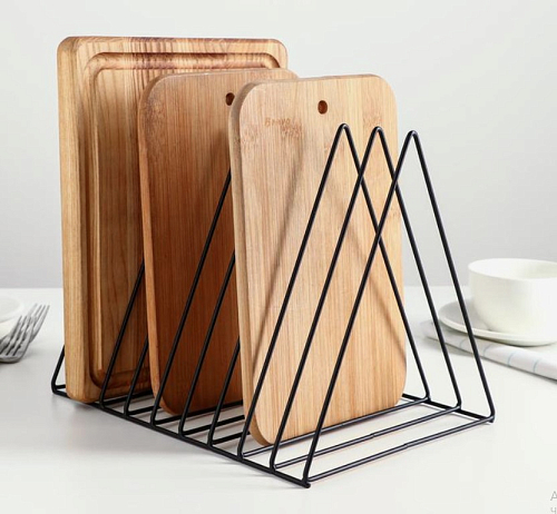 Подставка под разделочные доски Лофт, черная Подставка под разделочные доски Лофт, черная