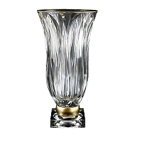 Ваза 35см на ножке Flame Матовое золото AS Crystal 