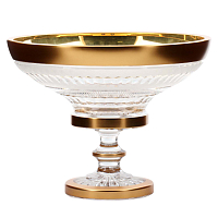 Фруктовница 35см н/н хрусталь с золотом Moser Crystal HeArt