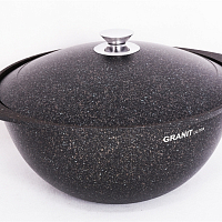 Казан для плова 7л со стекл. крышкой Granit ultra Original