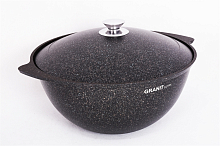 Казан для плова 7л со стекл. крышкой Granit ultra Original