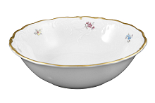 Набор салатников 19см 6шт Мейсенский цветок слоновая кость Аристократ Queen's Crown