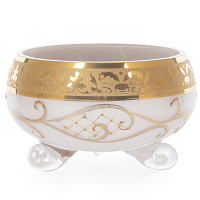 Конфетница 13см золото белый фон Max Lux Star Crystal