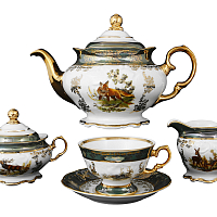 Сервиз чайный 6пер 15пр Фредерика Зеленая охота