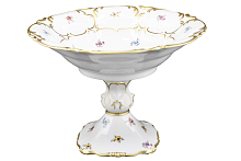 Конфетница 27см на ножке Мейсенский цветок Queen's Crown