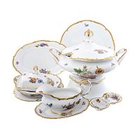 Сервиз столовый 6пер 27пр Мейсенский букет Queen's Crown