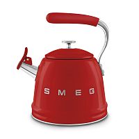 Чайник со свистком 2,3л Smeg красный Стиль 50-х гг