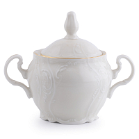 Сахарница 0,30мл Белый узор слоновая кость Bernadotte