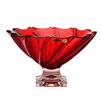 Фруктовница 31см на ножке Ponti Red Bohemia Treasury