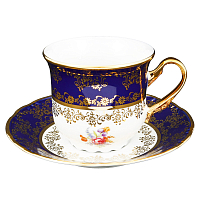 Набор чайных пар 240мл 6шт Constance Кобальт полевой цветок