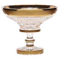 Конфетница 155мл хрусталь с золотом Max Crystal