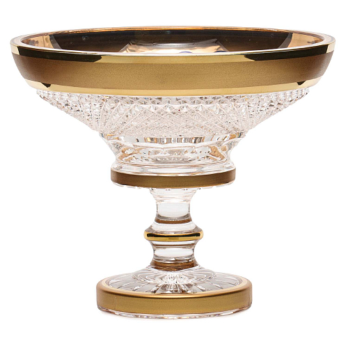 Конфетница 155мл хрусталь с золотом Max Crystal