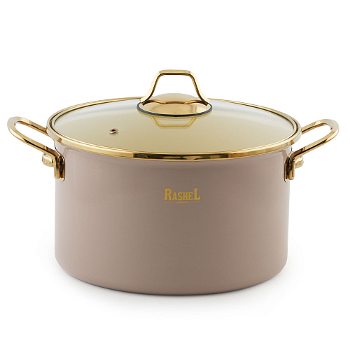 Кастрюля 6,5л с/кр кремово-розовый Кастрюля 6,5л с/кр кремово-розовый