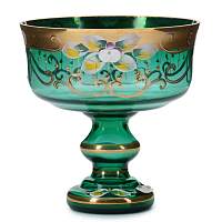 Конфетница 13см золото зеленый фон Star Crystal