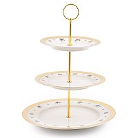 Горка 3этажа 1шт Flowers Gold Constanza Creme Falkenporzellan