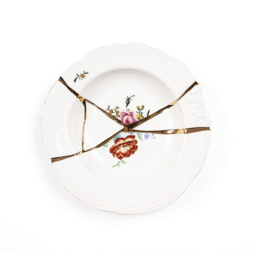 Тарелка глубокая 22см Kintsugi Seletti